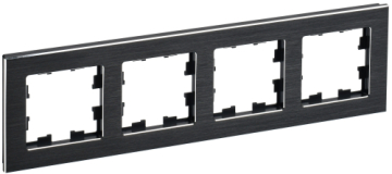 Рамка 4-м BRITE DECOR Черный металл РУ-4-1-БрЧ BR-M42-M-K02