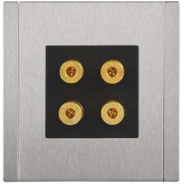 Аудиорозетка FORTE&PIANO 4-мест FP739M (металл никель) FP-S40-M-K50