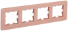 Рамка 4-м скругленная BRITE DECOR Дымчатый матовый стекло РУ-4-2-Бр BR-M42-G-41-K97