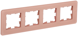 Рамка 4-м скругленная BRITE DECOR Дымчатый матовый стекло РУ-4-2-Бр BR-M42-G-41-K97