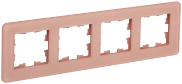 Рамка 4-м скругленная BRITE DECOR Дымчатый матовый стекло РУ-4-2-Бр BR-M42-G-41-K97
