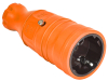 Розетка переносная IEK OMEGA РБп14-1-0м IP20 (оранжевая) OM-KR20-16-20-P1-00-K09
