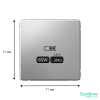 Розетка USB ArtGallery тип С высокоскор. заряд 65W QC PD (алюминий) GAL000327