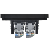 Розетка компьютерная двойная RJ45 FORTE&PIANO кат.5E FP133M (металл черный) FP-K20-1-M-K02