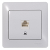 Розетка компьютерная RJ45 Glossa кат. 5e (белый) GSL000181K