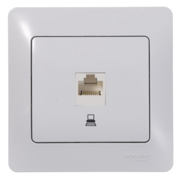 Розетка компьютерная RJ45 Glossa кат. 5e (белый) GSL000181K