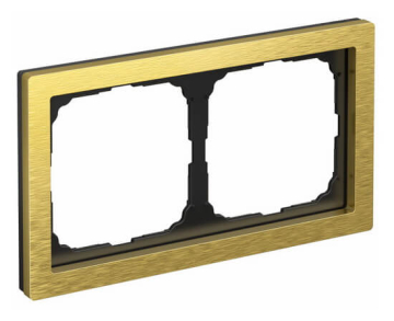 Рамка ArtGallery Pure SE двухместная металл (золото) GAL312402