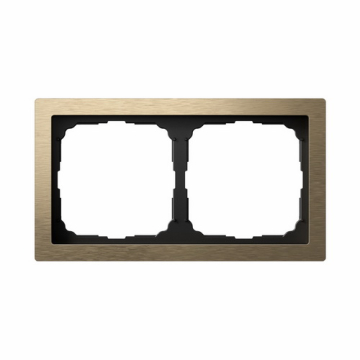 Рамка ArtGallery Pure Systeme Electric двухместная металл (латунь) GAL312202