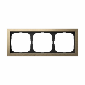 Рамка ArtGallery Pure Systeme Electric трехместная металл (латунь) GAL312203