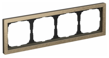 Рамка ArtGallery Pure Systeme Electric четырехместная металл (латунь) GAL312204