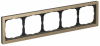Рамка ArtGallery Pure Systeme Electric пятиместная металл (латунь) GAL312205