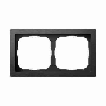Рамка ArtGallery Pure SE двухместная металл (оникс) GAL312302