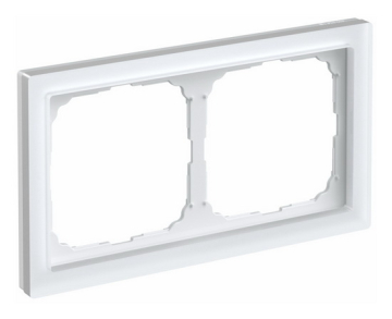 Рамка ArtGallery Pure SE двухместная стекло (белая) GAL320102