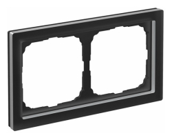 Рамка ArtGallery Pure SE двухместная стекло (черная) GAL321002