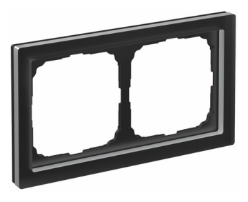 Рамка ArtGallery Pure SE двухместная стекло (матовая черная) GAL331002
