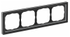 Рамка ArtGallery Pure SE четырехместная стекло (матовая черная) GAL331004