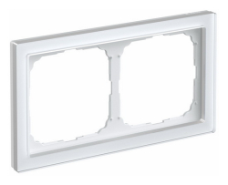 Рамка ArtGallery Pure SE двухместная стекло (белая матовая) GAL330102