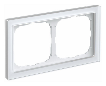 Рамка ArtGallery Pure SE двухместная стекло (белая матовая) GAL330102
