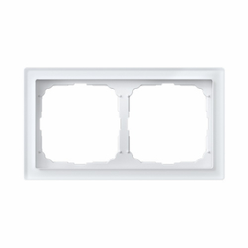 Рамка ArtGallery Pure SE двухместная стекло (белая матовая) GAL330102
