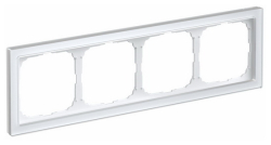 Рамка ArtGallery Pure SE четырехместная стекло (белая матовая) GAL330104