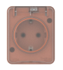 Розетка со шторками О/У 16А IP54 AtlasDesign Profi54 (терракотовый) ATN547045