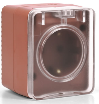 Розетка со шторками О/У 16А IP54 AtlasDesign Profi54 (терракотовый) ATN547045