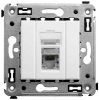 Компьютерная розетка Avanti RJ-45 в стену кат.5e экранированная (Белое облако) 4400363