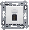 Розетка Avanti USB 2.0 одинарная в стену тип А (Белое облако) 4400403