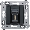 Розетка Avanti USB 2.0 одинарная в стену тип А (Черный квадрат) 4402403