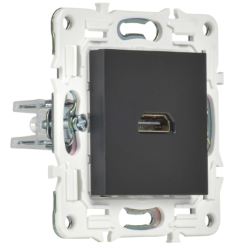Розетка HDMI IEK SKANDY  SK-H01Bl (черный) SK-H10-K02