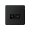 Розетка компьютерная двойная RJ45 ArtGallery кат. 6а (карбон) GAL001088