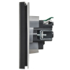 Розетка с крышкой FORTE&PIANO безвинтовые зажимы 16А IP44 FP719M (металл никель) FP-R16-16-1-44-M-K50