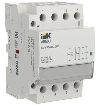 Контактор ARMAT модульный KMR 63А 230В AC 2НО 2НЗ AR-KMR10-063-22-230
