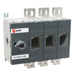 Рубильник реверсивный EKF TwinBlock 160A 3P без рукоятки управления tb-s-160-3p-rev