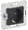 Розетка IEK SKANDY с заземлением без шторок 16А SK-R05Bl (черный) SK-R11-16-K02