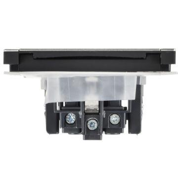Розетка с крышкой FORTE&PIANO 16А IP44 FP621M (металл шампань) FP-R16-16-44-M-K37