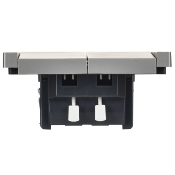 Выключатель жалюзи кнопочный FORTE&PIANO IEK FP511 (сталь) FP-V15-0-10-1-K46