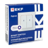 Умный беспроводной выключатель Стокгольм 2-кл. белый EKF Zigbee Сonnect RCV-ST2-WS-ZB