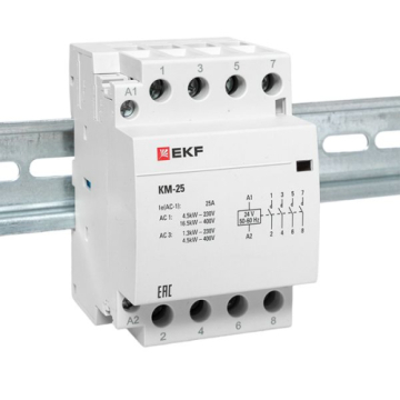 Контактор модульный EKF PROxima КМ 25А 4NО (3 мод.) 24В АС km-3-25-40-24v