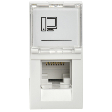 Розетка информационная IEK PRIMER RJ-45 UTP кат 5e 1 модуль РКИ-10-00-П CKK-40D-RI1-K01