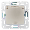 Розетка с крышкой 16А IP44 IEK SKANDY SK-R11Sh (шампань) SK-R16-16-44-K37
