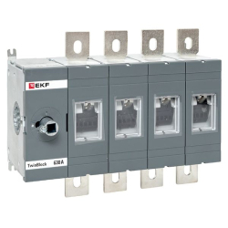 Рубильник EKF TwinBlock 630A 4P без рукоятки управления tb-s-630-4p