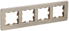 Рамка 4-м скругленная BRITE DECOR Шампань металл РУ-4-1-Бр BR-M42-M-21-K37