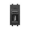 Розетка DKC Avanti USB 2.0 тип А-А 1 модуль (черный матовый) 4412401