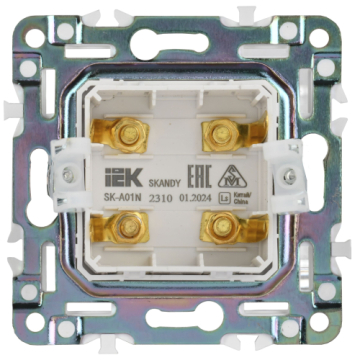 Аудиорозетка IEK SKANDY 4-ая SK-A01N (никель) SK-S40-K50