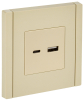 Розетка USB A+C FORTE&PIANO 18Вт FP451 (ваниль) FP-U22-018-K10