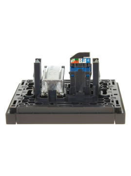 Розетка TV+RJ45 кат.6 FORTE&PIANO FP337 (серый) FP-AK20-2-K03