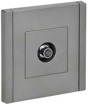 Розетка TV оконечная FORTE&PIANO FP528 (сталь) FP-A10-O-K46