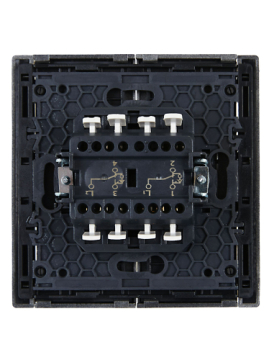 Выключатель 2-кл проходной с индикатором FORTE&PIANO 10А FP508 (сталь) FP-V22-1-10-1-K46