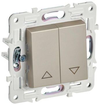 Выключатель жалюзи IEK SKANDY 10А SK-V12Sh (шампань) SK-V15-0-10-K37